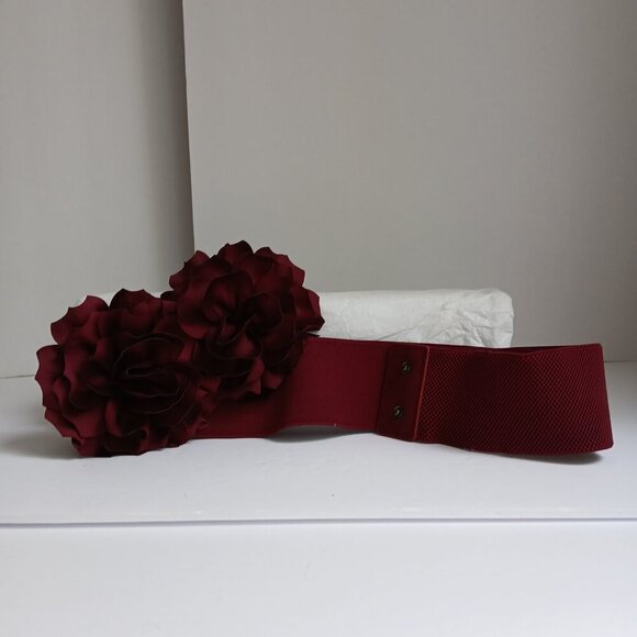 Deep Burgandy Gardenia Flower 2.5\